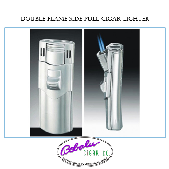 double flame side pull lighter