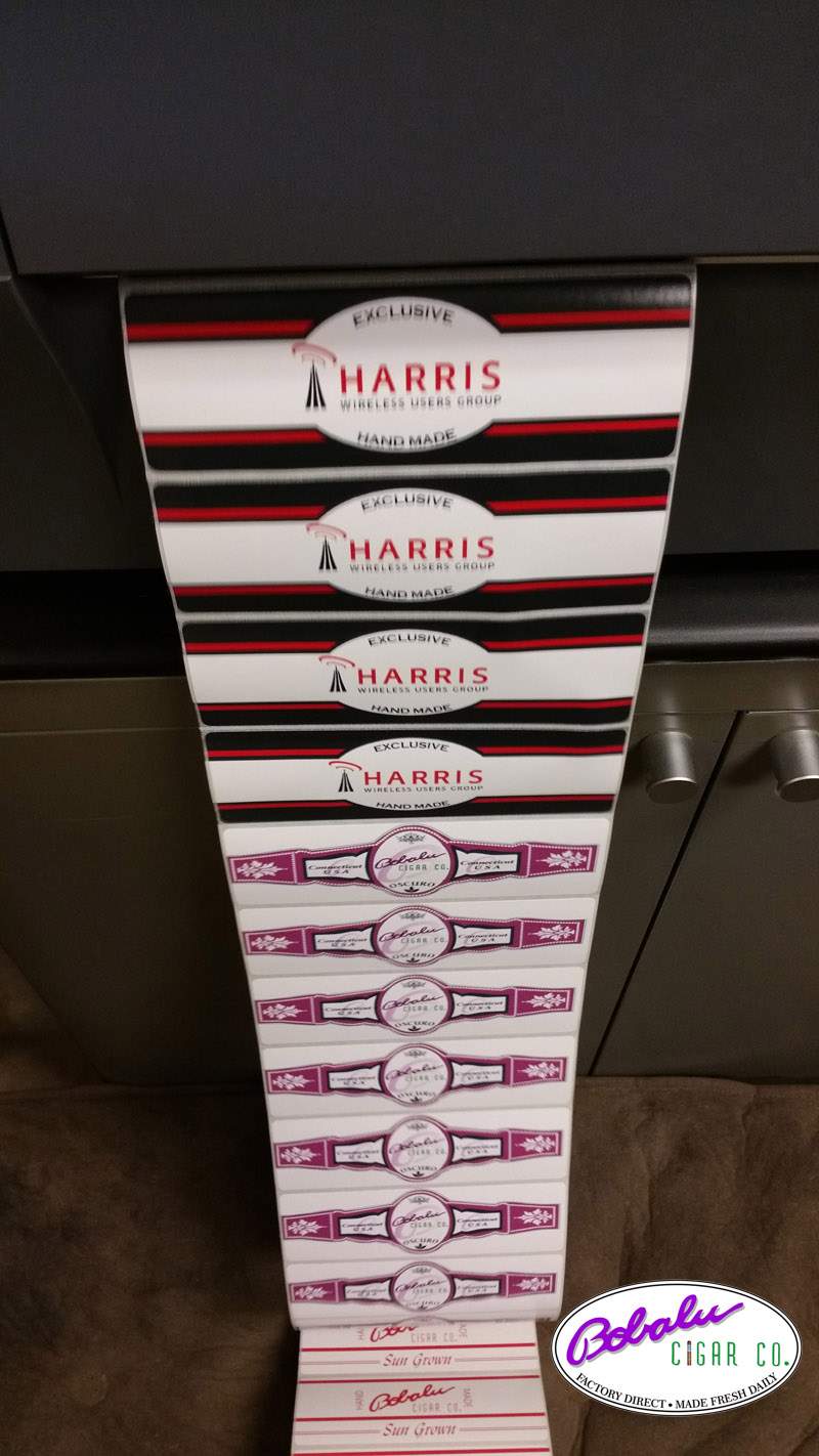 Custom label cigar printer