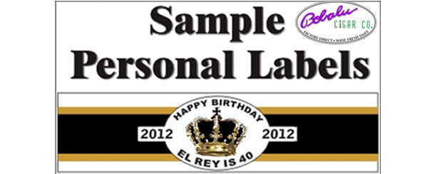 Personal label sample