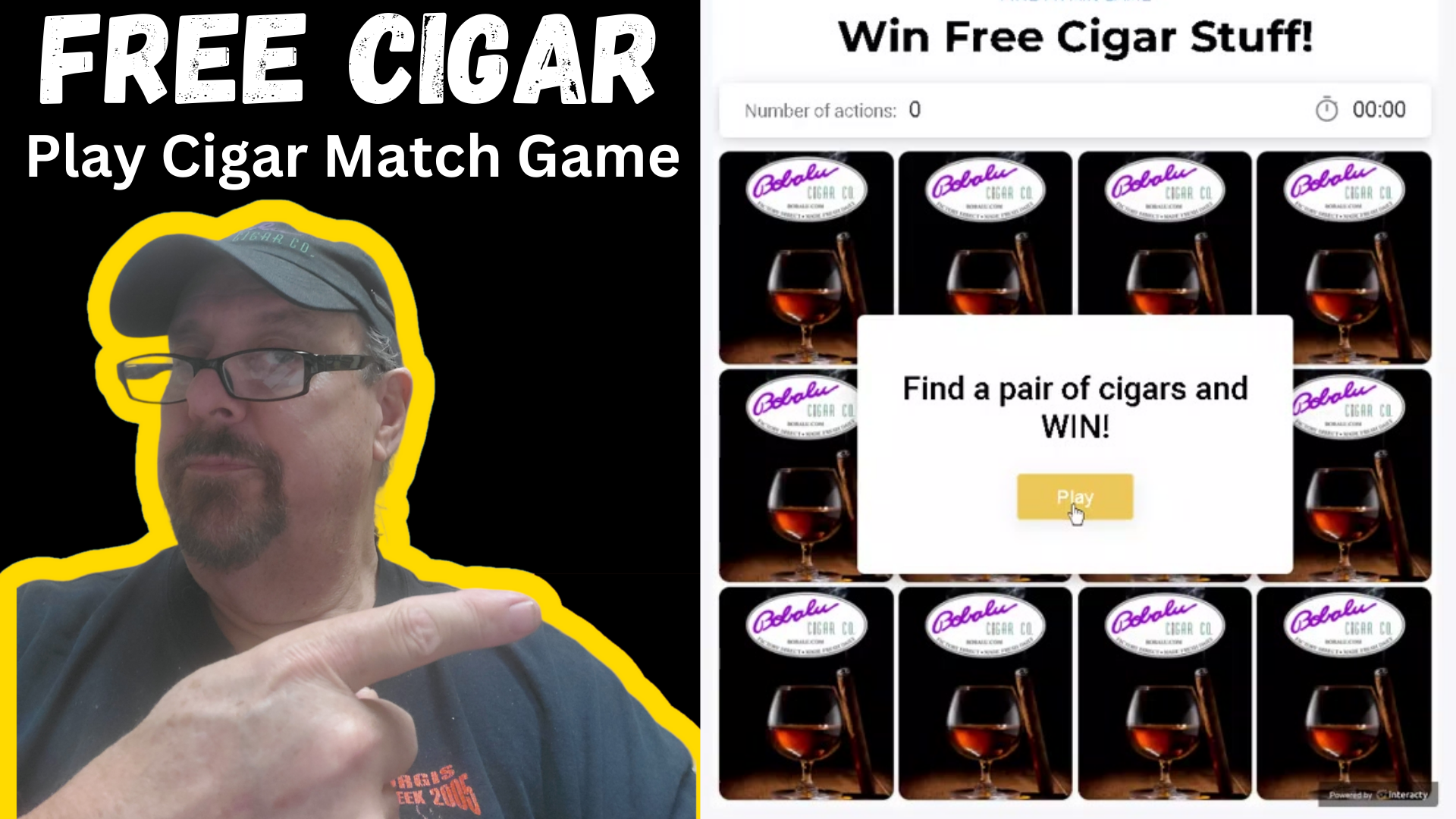 Play cigar match game and win free cigars