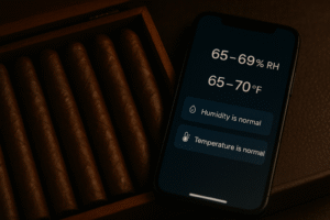 smart humidor, digital hygrometer cigar storage