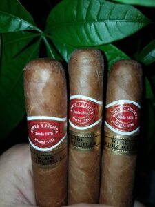 Cigar plume bloom close-up showing white crystalline oils on wrapper